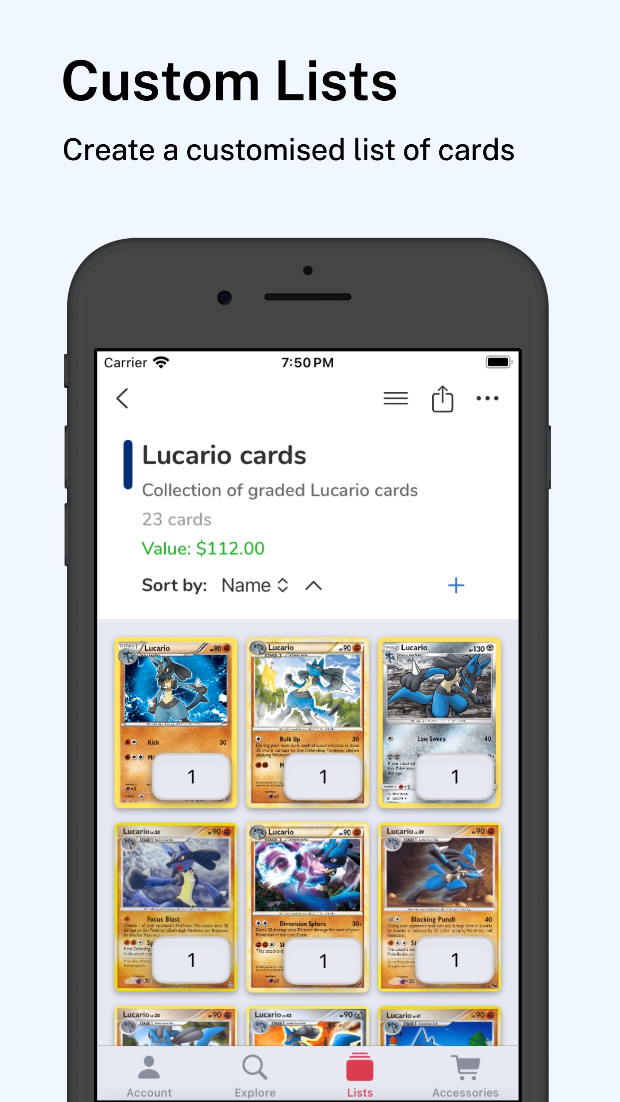 TCG Companion app screenshot